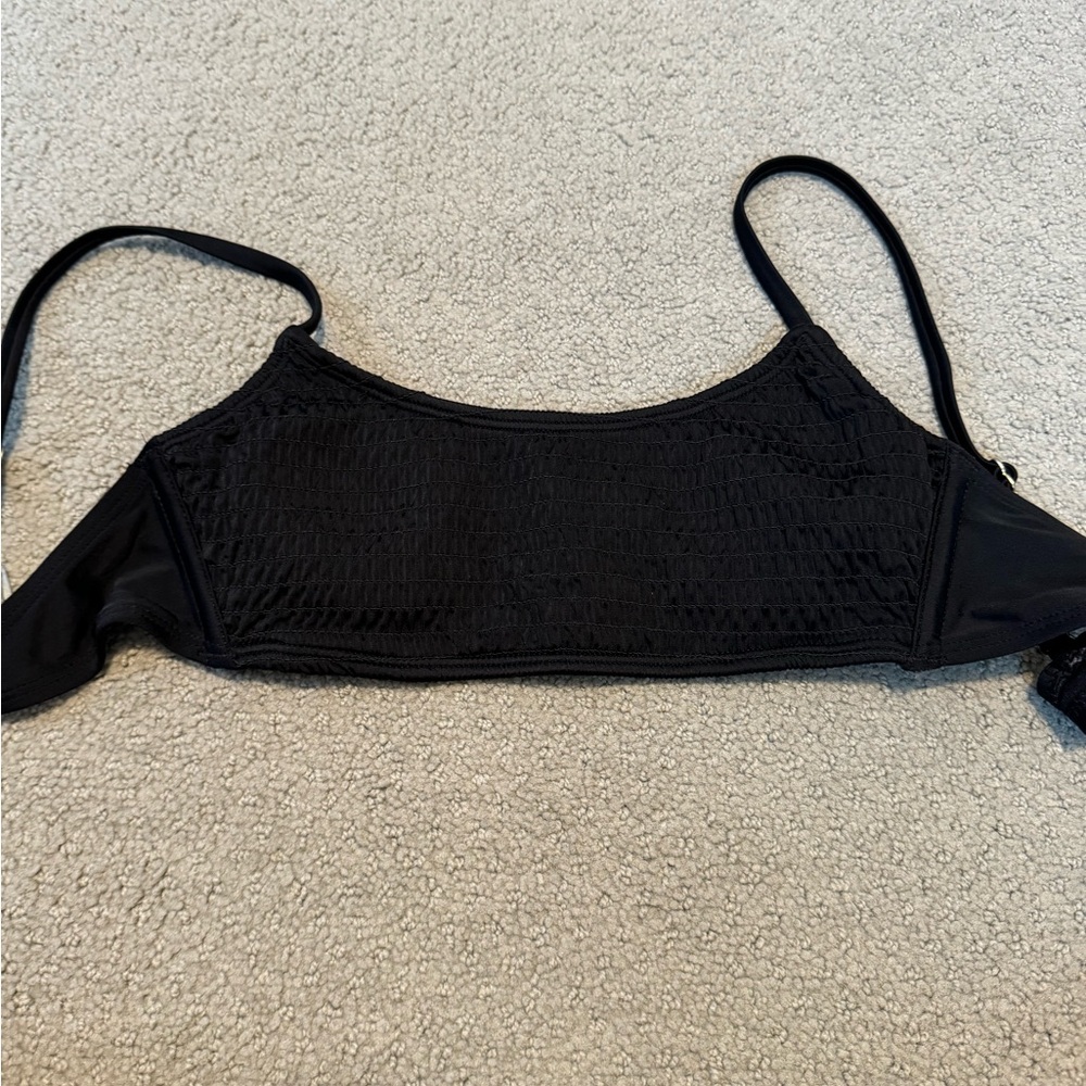 super cute black bathing suit top, perfect for vacation and the beach